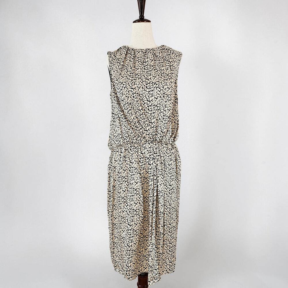 D&G Silk Satin Dress Drop-Waist Knee-Length Minimalist- Size IT 48 (Large)